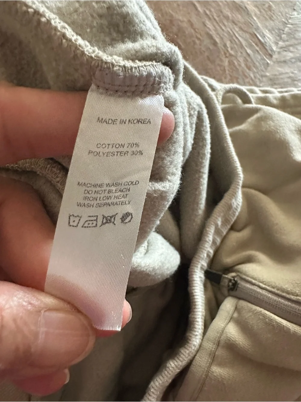 ASRV Beige Drawstring Athletic Shorts